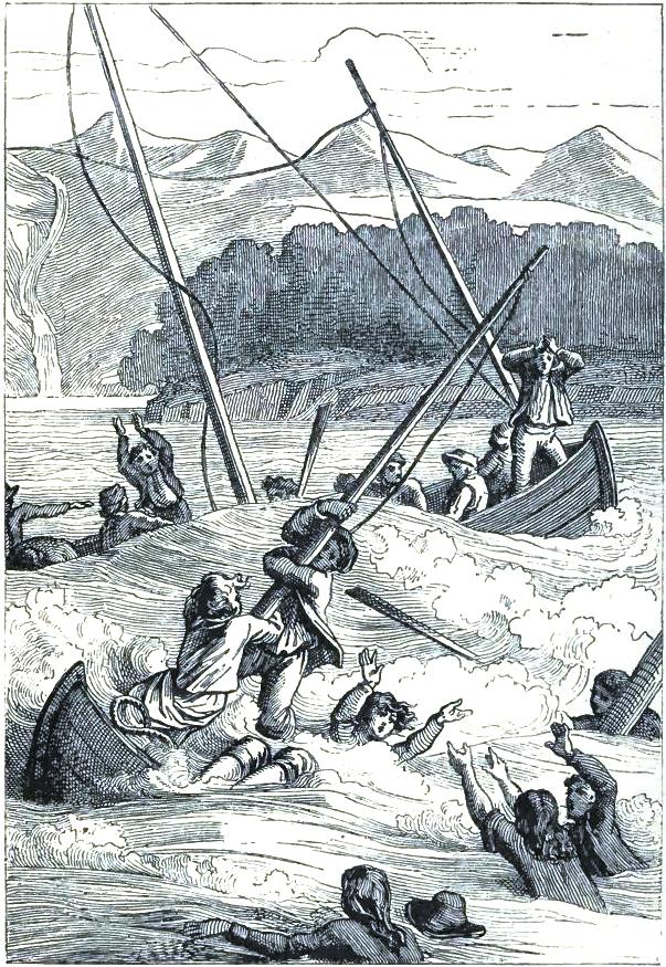 Shipwreck of French boats outside the Port des Français