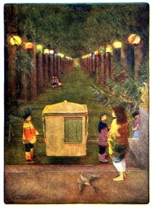 HE FLAPPED HIS WINGS, AND A PALANQUIN APPEARED AT THE FOOT OF THE STEPS