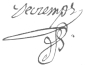 Decremps’s signature written by himself on the last page of a copy of his book now in the Harry Houdini Library.