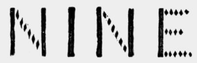 outline of the word NINE