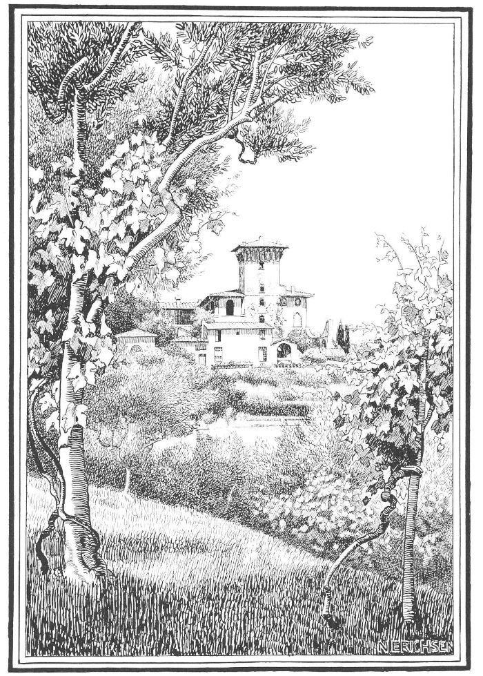 Distant View of the Villa from the Podere of the Villa Dell’ Ombrellino