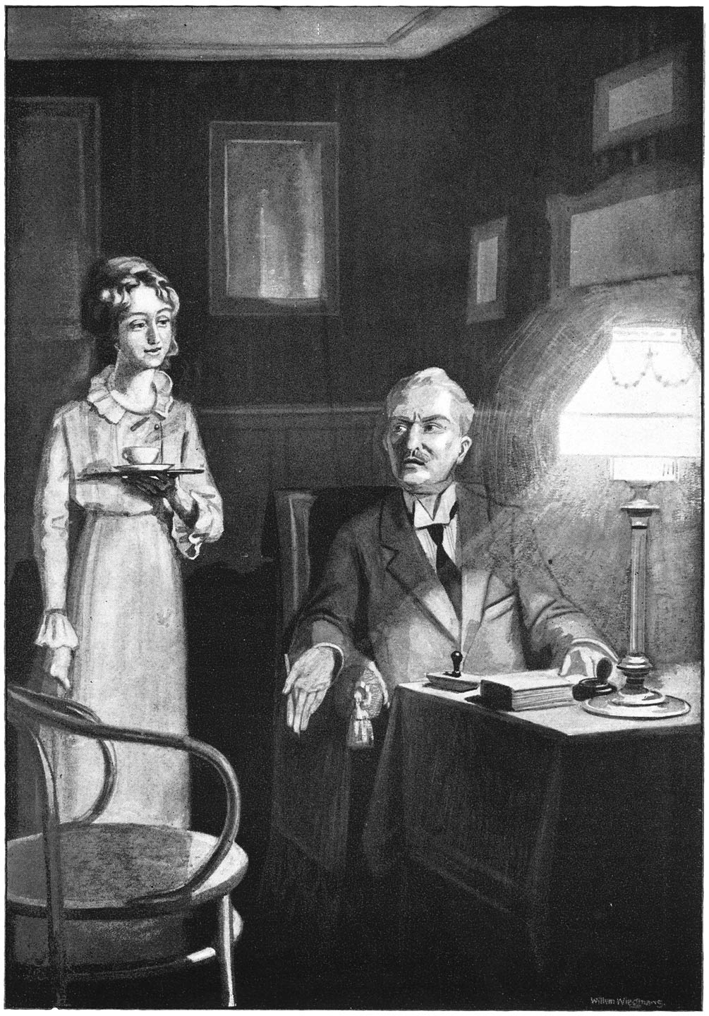 Toen besloot ze, Oom Egbert een kop thee boven te brengen.