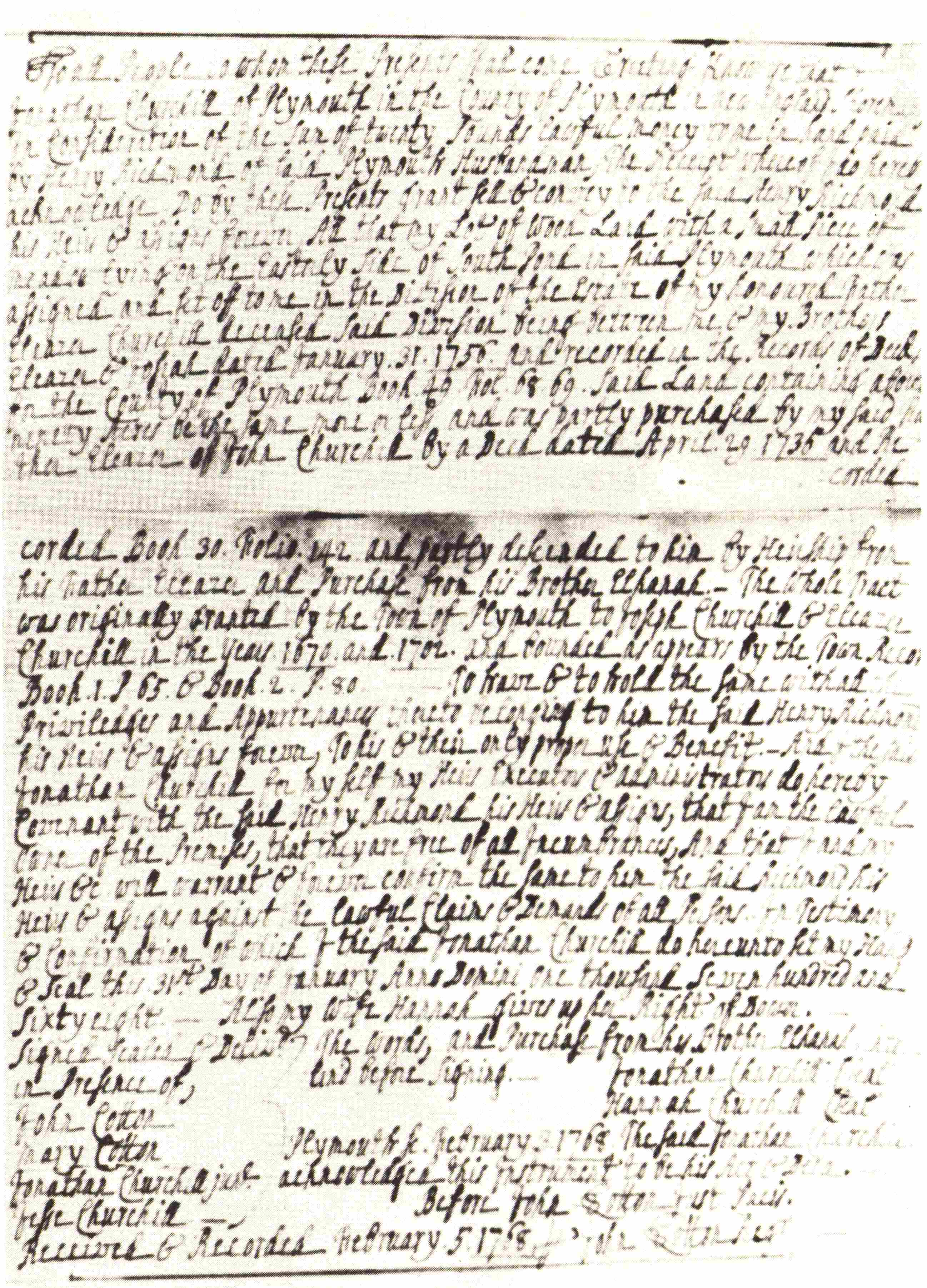 Churchill-Richmond Deed, 1768
