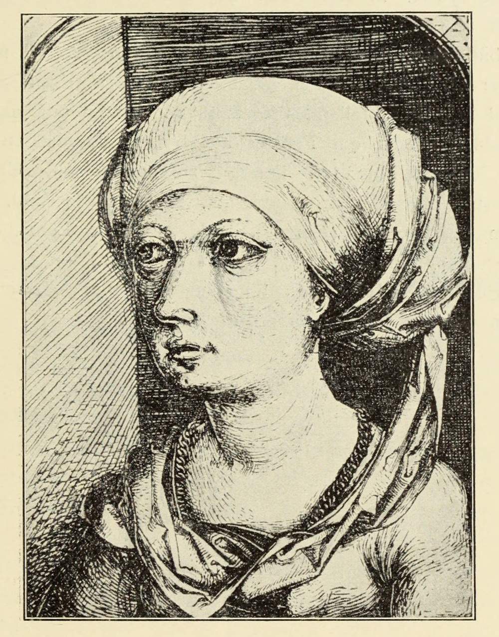 Brustbild einer jungen Frau