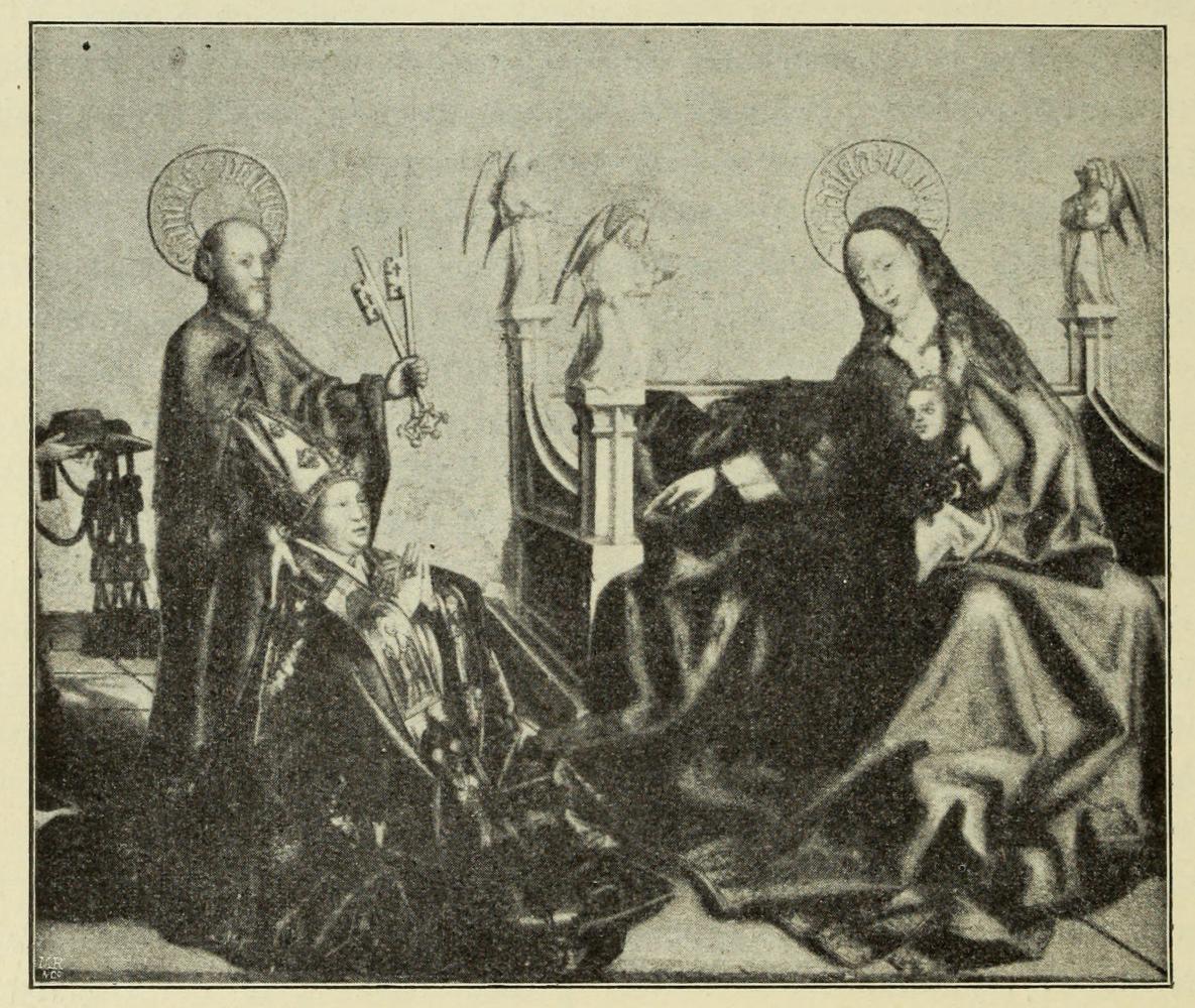 Tafelbild von Konrad Witz mit dem Kardinal de Brogny