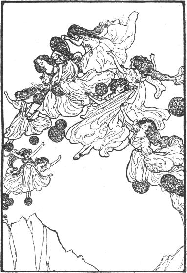 Ráültek a labdájukra s huss! felröppentek a tündérek.